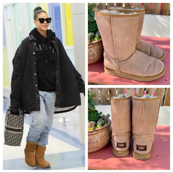 Uggs Classic Tall sz 8 chestnut suede shearling - Picture 2 of 12